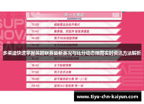 多渠道快速掌握英超联赛最新赛况与比分动态指南实时资讯方法解析